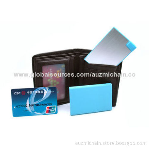 Credit Card-shaped Ultra-thin Power Banks with 1,000mAh, 3.7V Battery Capacity